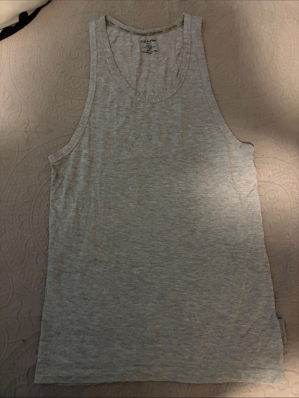 Calvin Klein Light Heather Gray Tank Top - Scoop Neck